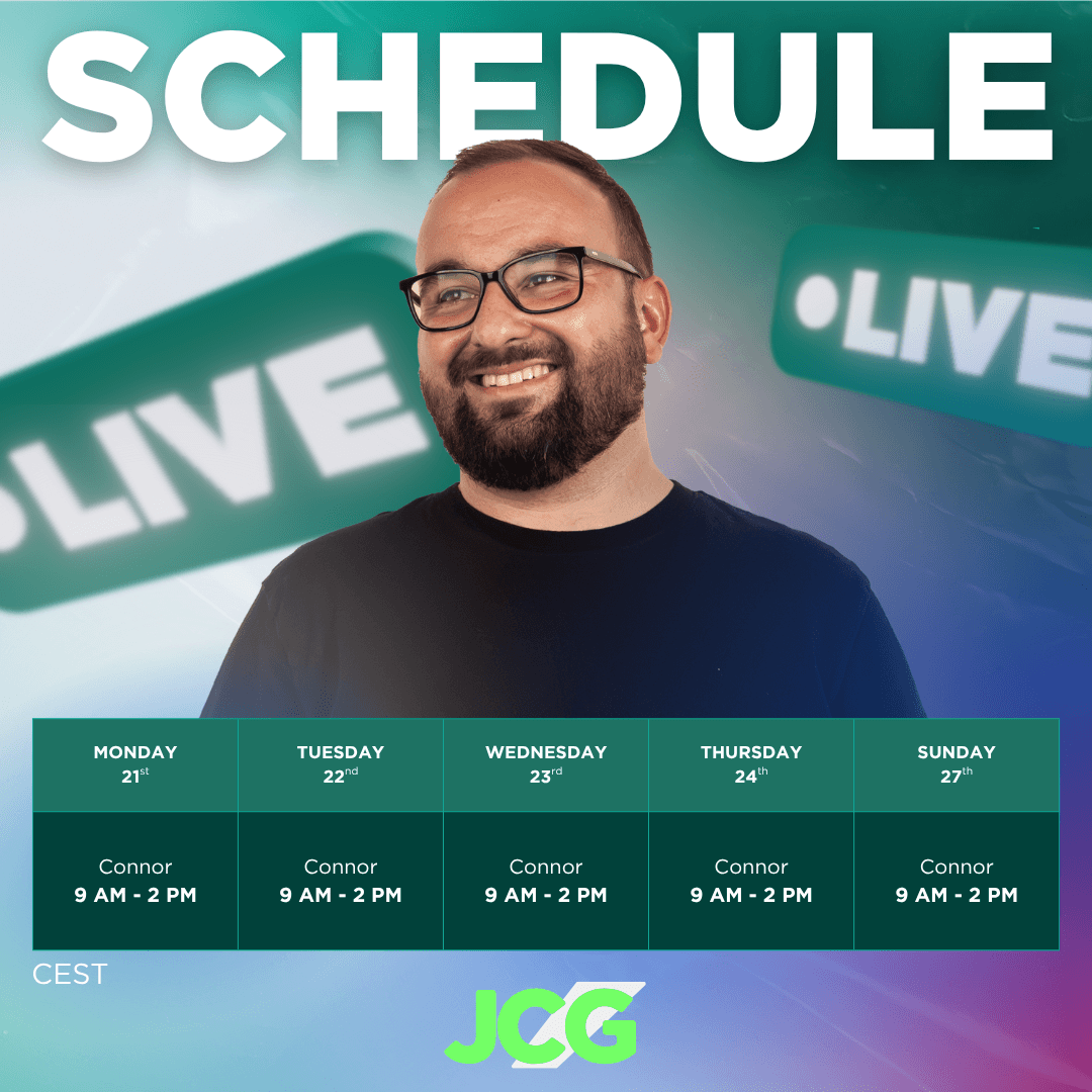 Weekly stream schedule